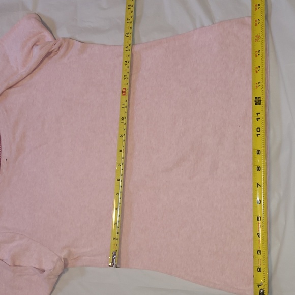 Talbots Petites: Pale Heathered Pink 3/4 Sleeve, Boat Neck, 100% Cotton Shirt MP - Picture 5 of 14